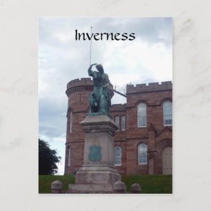 Cartão Postal estátua do castelo de inverness