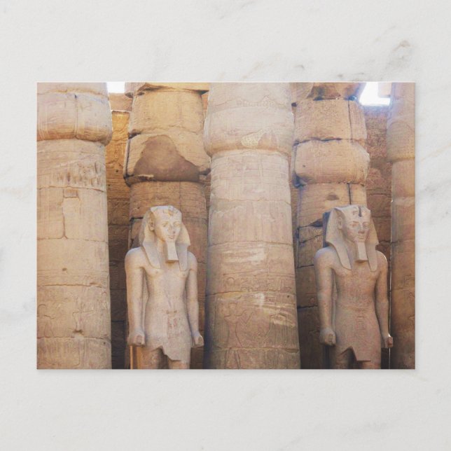 Cartão Postal Estátua do Faraó Ramses II, Templo Luxor (Frente)