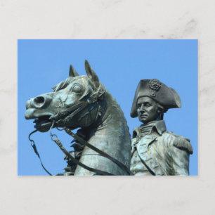 Cartão Postal Estátua do General George em Washington, DC