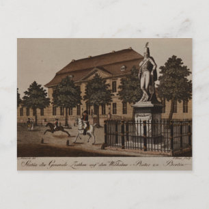 Cartão Postal Estátua do General von Ziethen em Wilhelm Platz