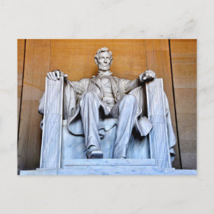 Cartão Postal Estátua do Memorial Lincoln, Washington D.C.