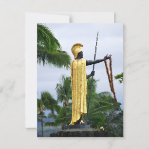 Cartão Postal Estátua do Rei Kamehameha Havaiano, Vista lateral