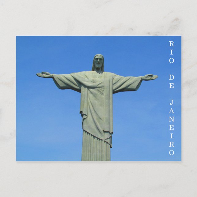 Cartão Postal estátua do rio redeemer (Frente)