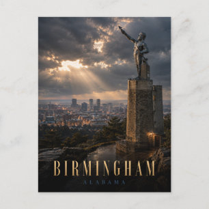 Cartão Postal Estátua do Vulcano de Birmingham Alabama REALMS