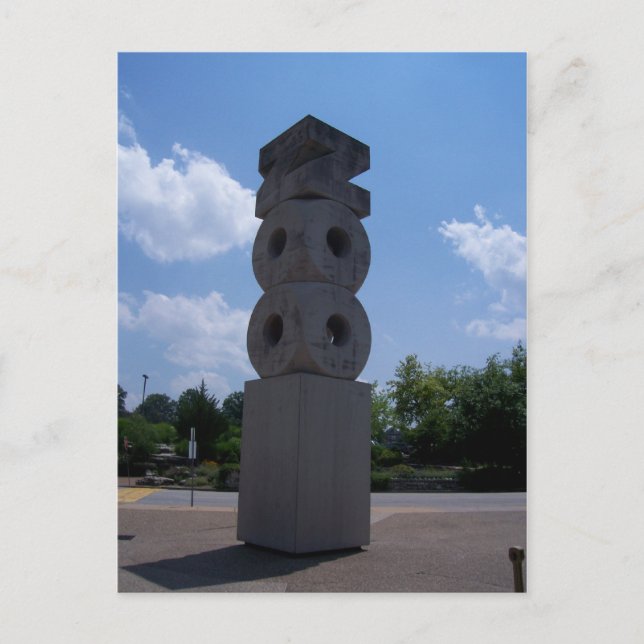 Cartão Postal Estátua do Zoológico de St. Louis (Frente)