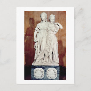 Cartão Postal Estátua dupla das princesas Louise (1776-1810)
