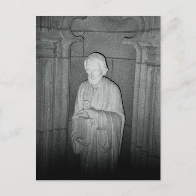 Cartão Postal Estátua em uma foto encontrada (Frente)