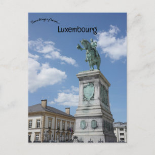 Cartão Postal Estátua Equestre de Guilherme II Luxemburgo