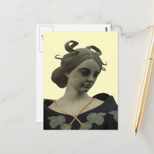 Cartão Postal Estátua Feminina (Frente/Verso In Situ)