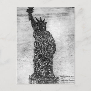 Cartão Postal Estátua Humana da Liberdade. Imagem de 18.000_Wa