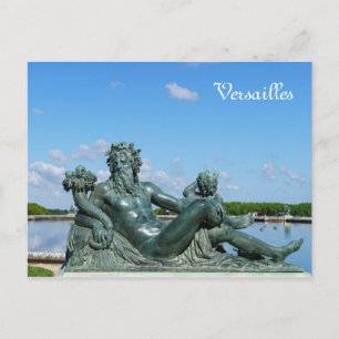 Cartão Postal Estátua La Loire no jardim do castelo de Versalhe