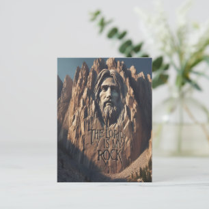 Cartão Postal Estátua Majestosa de Jesus: O Senhor é Minha Rocha