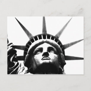 Cartão Postal Estátua Negra e Branca da Liberdade