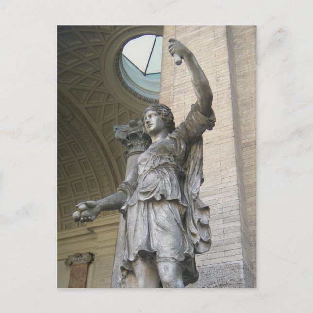Cartão Postal Estátua no Vaticano (Frente)