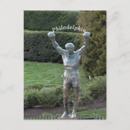 Cartão Postal Estátua Philadelphia Rocky