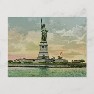 Cartão Postal Estátua Vintage da Liberdade, Porto de Nova Iorqu