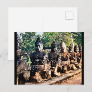 Cartão Postal Estátuas de Deus de Angkor Thom