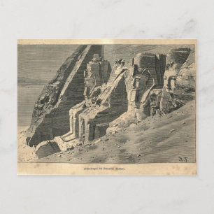 Cartão Postal Estatuetas do Egito, a Impressão de 1877, a Terra