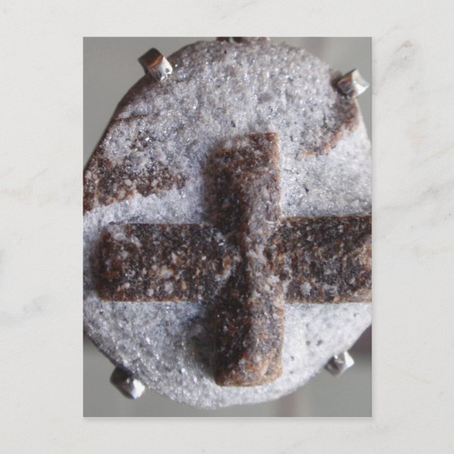 Cartão Postal Estaurolite, interseção perfeita entre cristais (Frente)