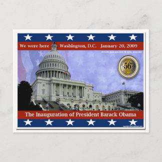 Cartão Postal Estávamos aqui - Inauguração de Barack Obama em 20
