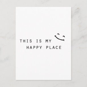 Cartão Postal este é o meu lugar feliz design moderno simples