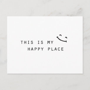 Cartão Postal este é o meu lugar feliz design moderno simples