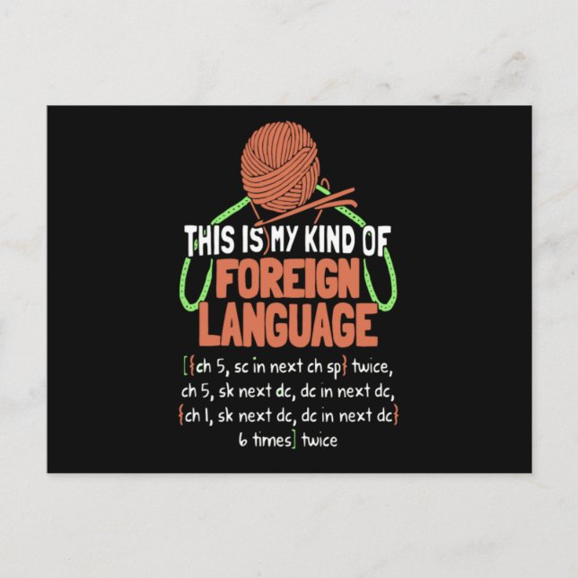 Cartão Postal Este é o meu tipo de língua estrangeira (Frente)