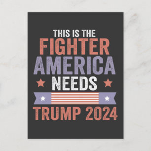 Cartão Postal Este é o Presente do "Fighter American Needs Trump