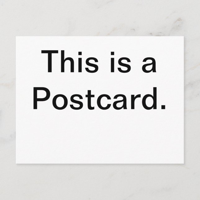 Cartão Postal Este é um Cartão-postal (Frente)