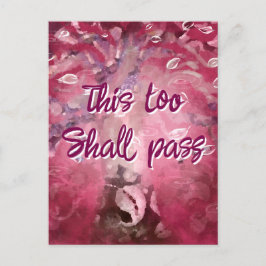 Cartão Postal Este Fato Também Deve Passar Por Abstrato Tree Cor