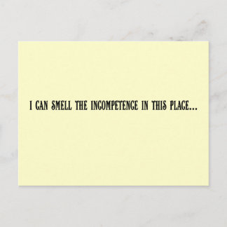 Cartão Postal Este lugar é uma incompetência