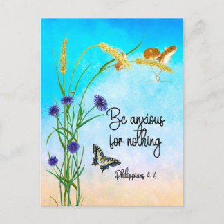 Cartão Postal Esteja ansioso por nada de Philippians 4:6