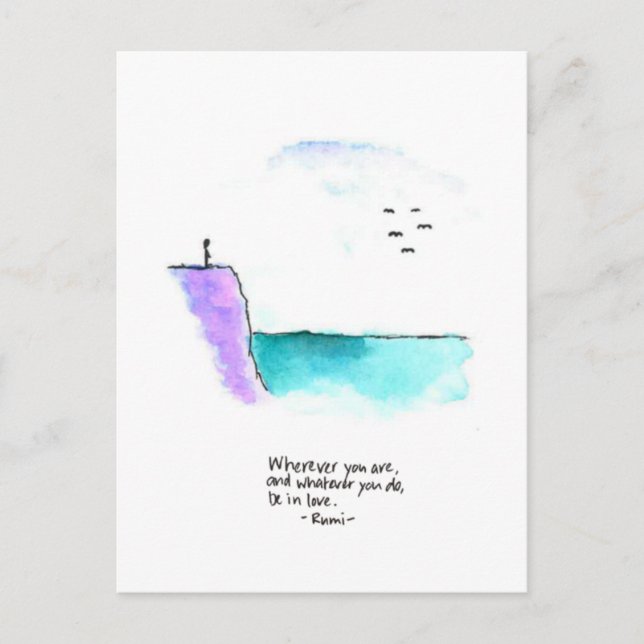 Cartão Postal Esteja apaixonado (Frente)