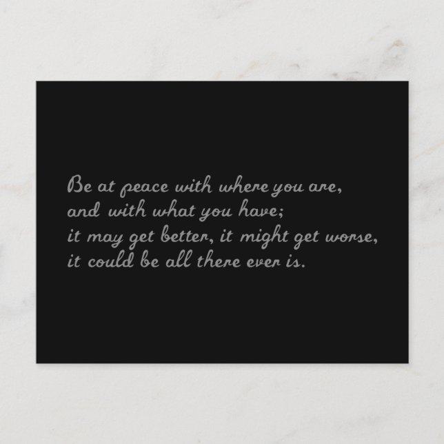 Cartão Postal Esteja Em Paz (Frente)