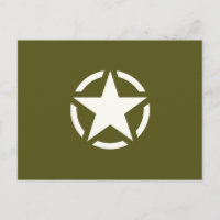 Estêncil de Estrela Vintage em Verde Caqui