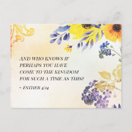 Cartão Postal Ester 4:14 Venha ao Reino para esse período