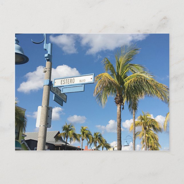 Cartão Postal Estero Blvd, Fort Myers Beach, Florida (Frente)