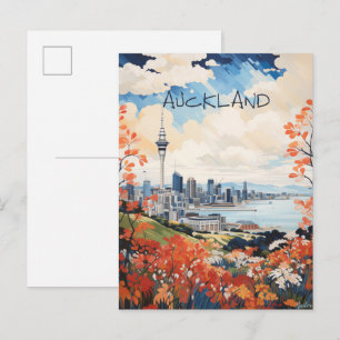 Cartão Postal Estética da Cidade de Viagem Auckland Nova Zelândi