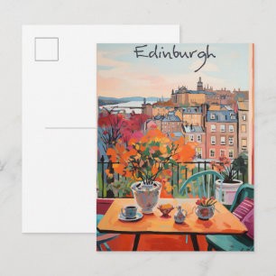 Cartão Postal Estética da Cidade Viagem Edimburgo Escócia