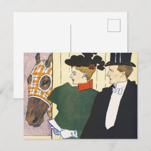 Cartão Postal Estética de Dinheiro Antigo Impressão Vintage de C
