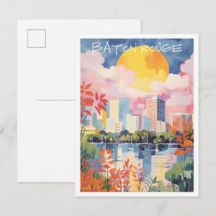Cartão Postal Estética de Viagem Baton Rouge Louisiana