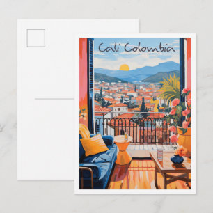 Cartão Postal Estética de Viagem Cali Colômbia