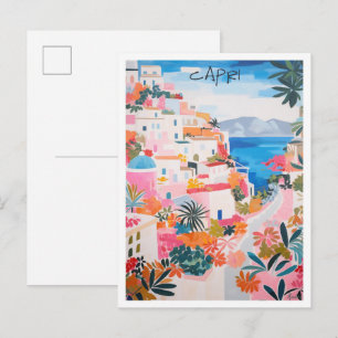 Cartão Postal Estética de Viagem Capri Itália
