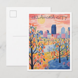 Cartão Postal Estética de Viagem de Oklahoma City