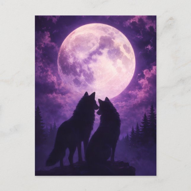 Cartão Postal Estético da Vida Selvagem Celestial (Frente)