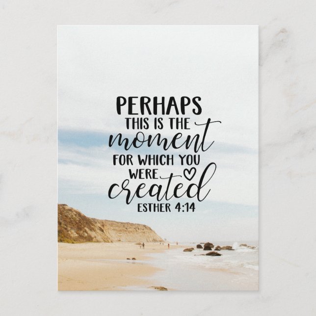 Cartão Postal Esther 4:14 Momento pelo qual você foi Criado (Frente)