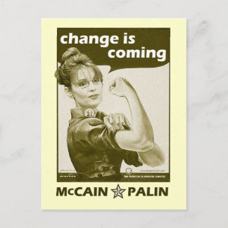 Cartão Postal Estilo antigo Sarah Palin