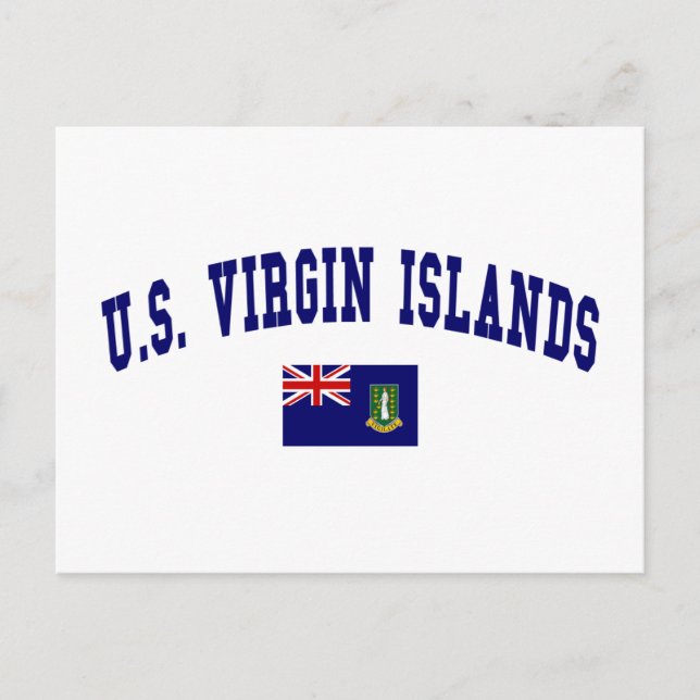 Cartão Postal Estilo das Ilhas Virgens dos EUA (Frente)