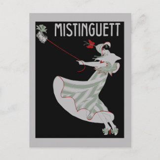 Cartão Postal Estilo de 1920 francês retrô Mistinguett 2