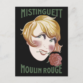 Cartão Postal Estilo de 1920 Retrofrancês Mistinguett
